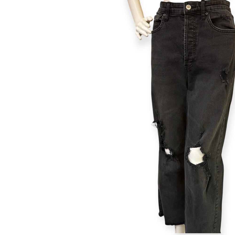 Women's Black Distressed Jeans